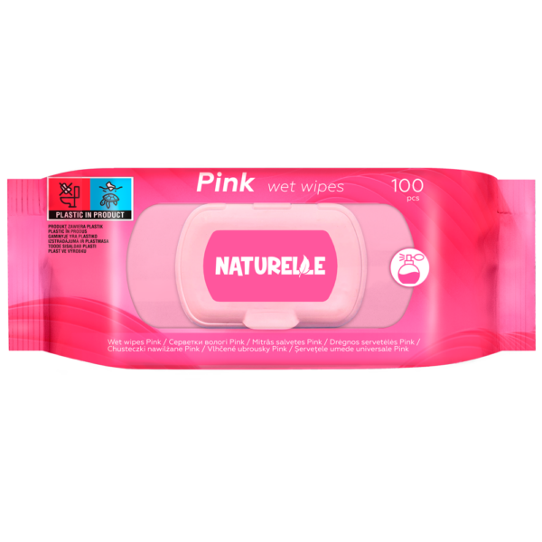 Серветки вологі універсальні, PINK, 100шт., NATURELLE san.92025