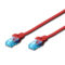 Патч-корд 0.5 м, UTP, Red, Digitus, литий, RJ45, кат.5е (DK-1512-005/R)