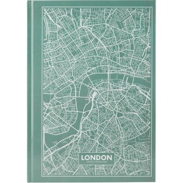 Книга записна А4 Maps London, 96арк., кліт., бірюзовий 8422-516-A