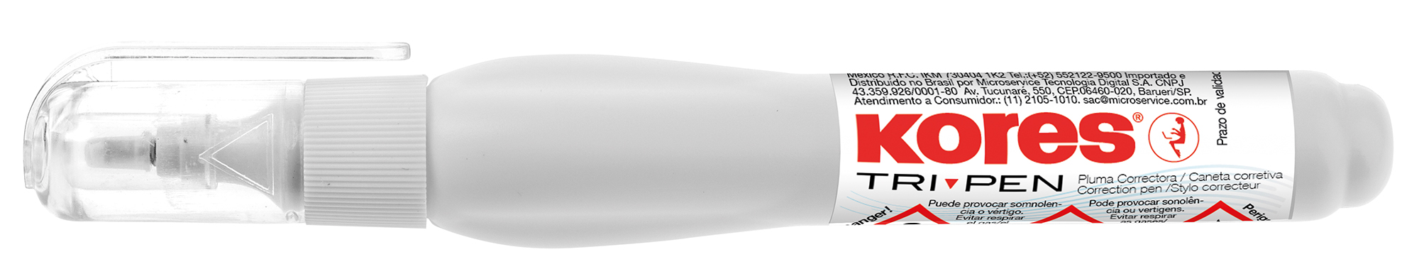 Коректор-ручка Kores Tri Pen, метал. вістря, 10 г