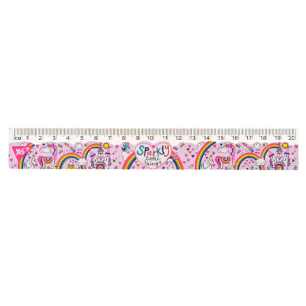 Лінійка пласт. 20 см YES 370494 Rachel Unicorn   ТОП