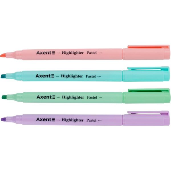 Н-р маркеров текст 4 цв Axent 2533-40-A Highlighter Pastel 2-4мм