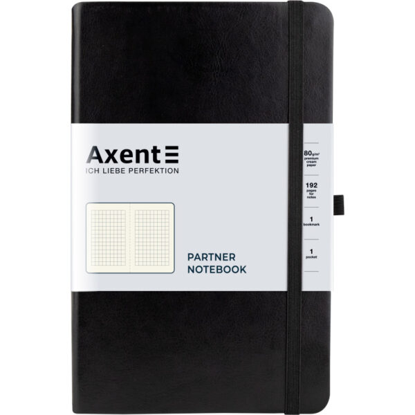 Книга записна Partner Lux, 125*195, 96арк, кл, чор 8202-01-A