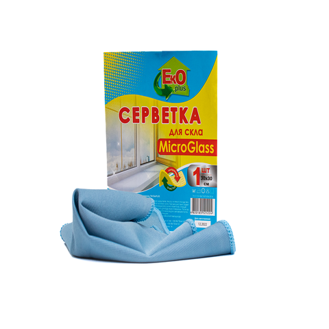 Серветка мікрофібра для скла 30х30 1шт. ec.21422