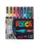 Набір маркерів uni POSCA, 0,9-1,3мм 8 шт PC-3M 8C
