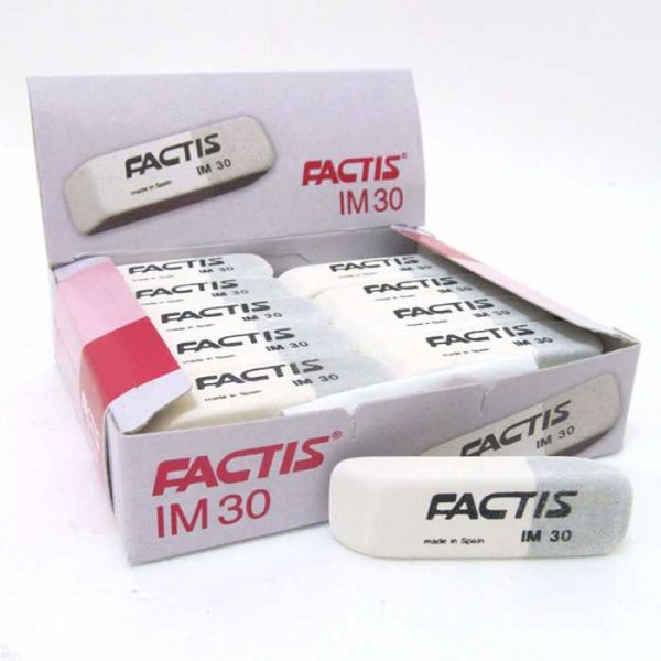 Гумка FACTIS CCFIM30BG прямокутна біло-сіра