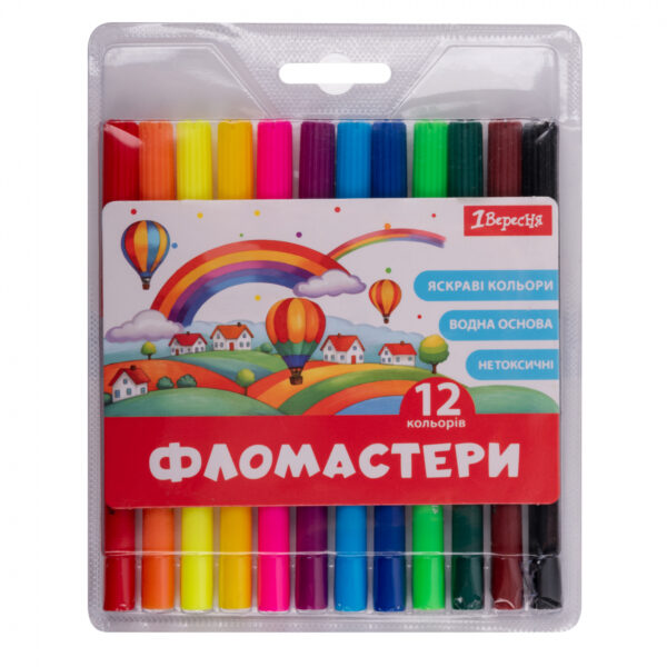 Фломастери 1Вересня 12 кольорів "Classic" 650547
