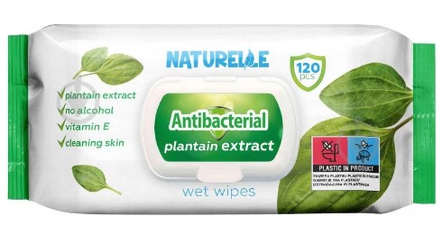 Вологі серветки "Naturelle" Antibacterial, 120шт
