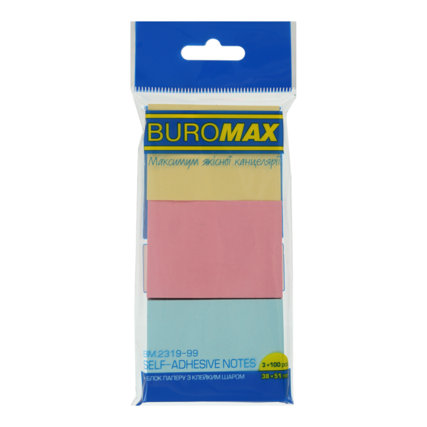 Липкий блок 100 арк Buromax, BM.2319-99