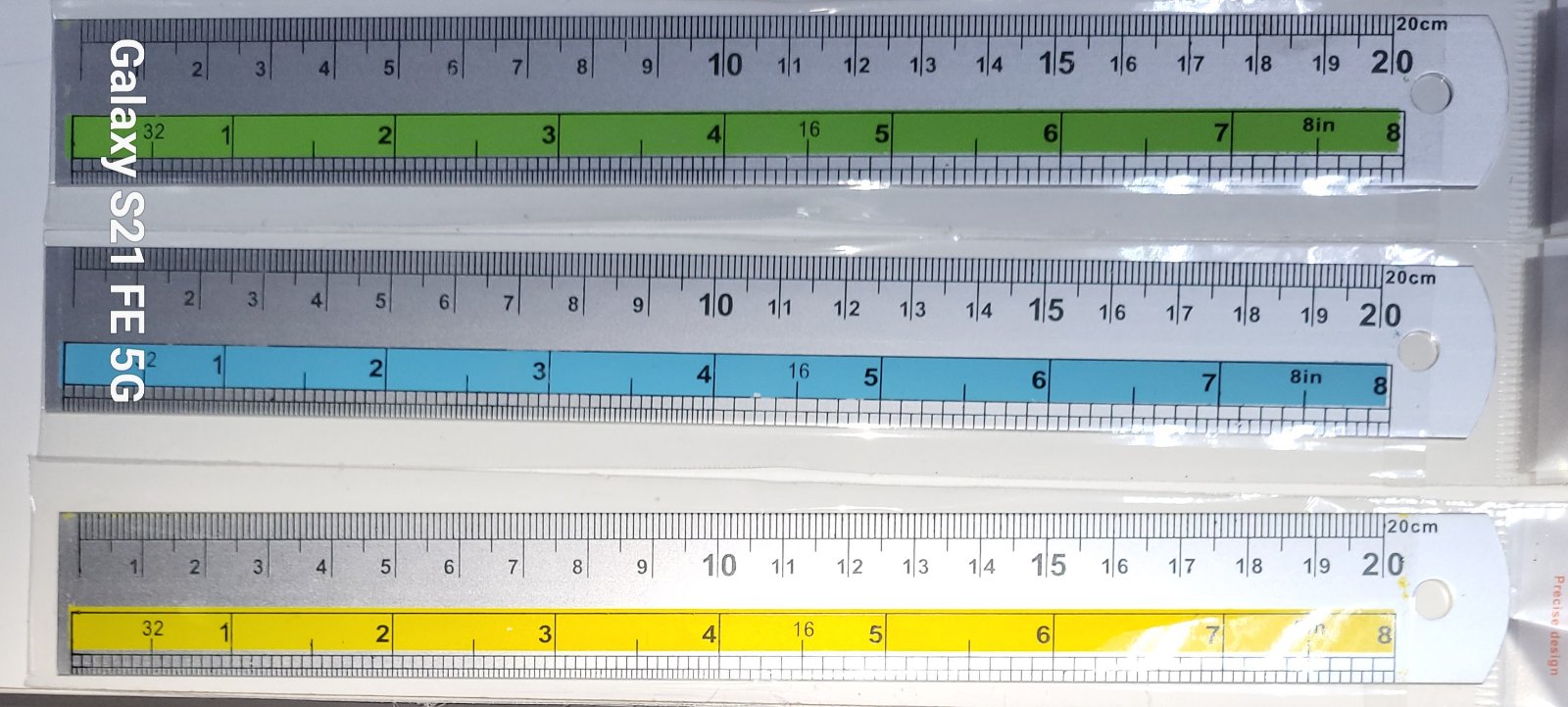 Лінійка металева  20 см ST 9742 кольор дизайн