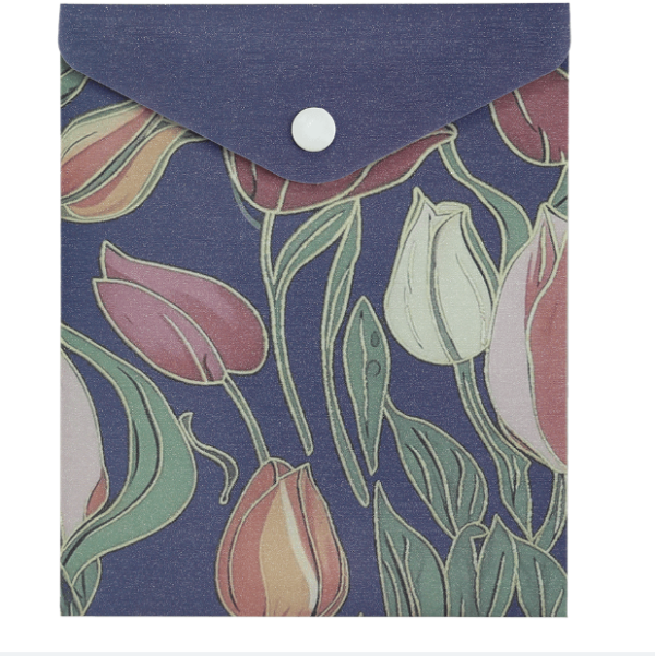 Папка-конверт А6 на кнопці, GARDEN ARABESKI, синя BM.3922-02-1
