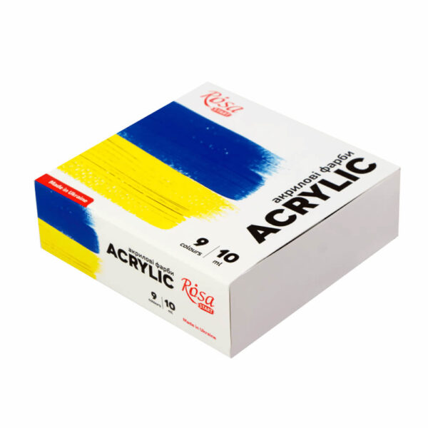Набір акрилових фарб Ukraine 9x10мл, 322111008     ROSA START