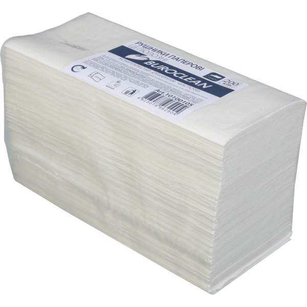 Рушники кухонні 200арк BuroClean V 2-х шарові листові білі 10100105