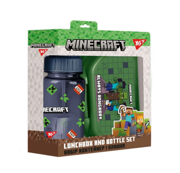 Набір контейнер і пляшка Yes "Minecraft", 2 предмети 450144