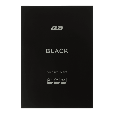 Папір кольоровий BLACK, А4, 14 аркушів, 7 кольорів, 45 г/м2, KIDS Line ZB.1901-01