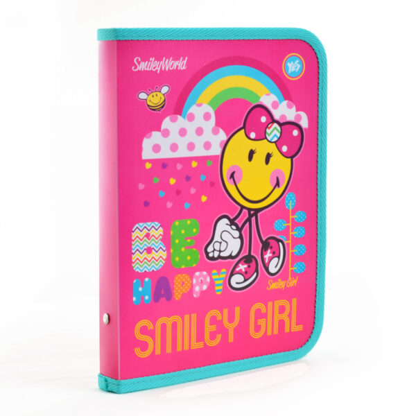 Папка для зошитів пласт. на блискавці B5 "Smiley World"(pink)