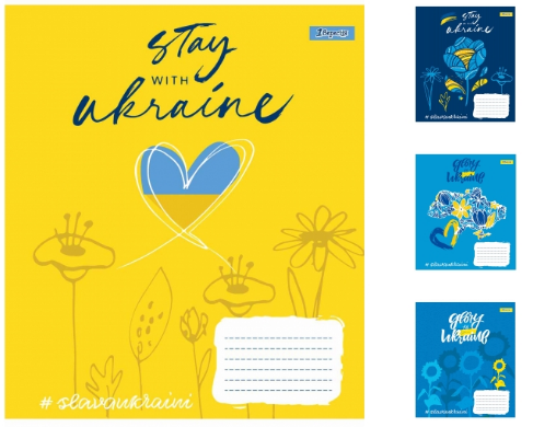 Зошит 24арк клітинка 1Вересня 766363 Stay with Ukraine