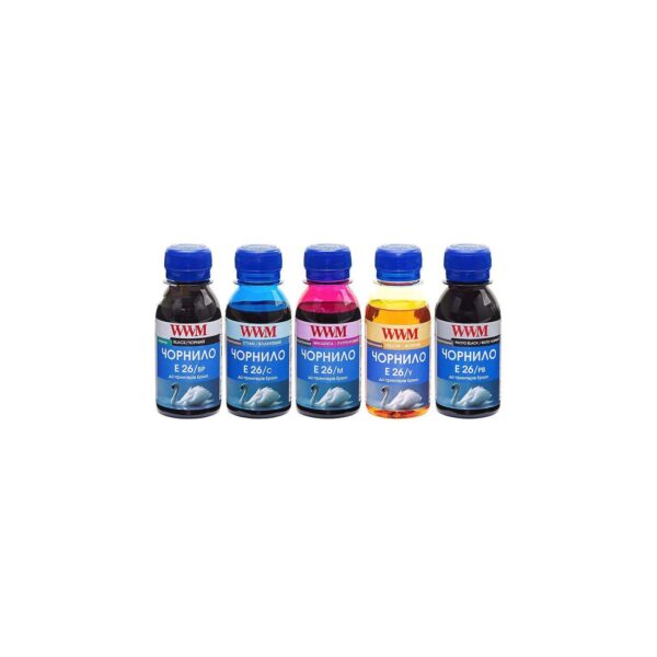 Уцінка! Строк придатності! Комплект чорнил WWM Epson XP-600/605/700, 5 x 100 мл (E26SET5-2) попердня ціна 480,00 грн