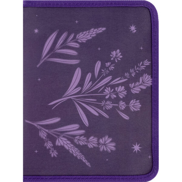 Папка об'ємна на блискавці А5+ Lavender-1 1805-36-A
