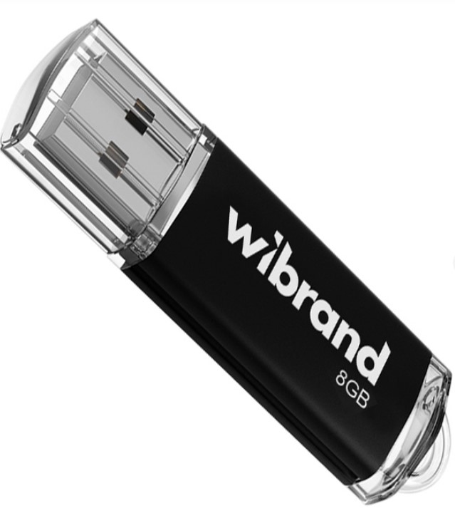 Флеш накопичувач USB 8Gb Wibrand Cougar, Black, USB 2.0 (WI2.0/CU8P1B)