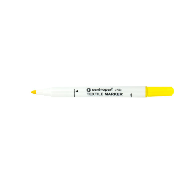 Маркер по тканині 2 мм Centropen Textile жовтий, 2739/05