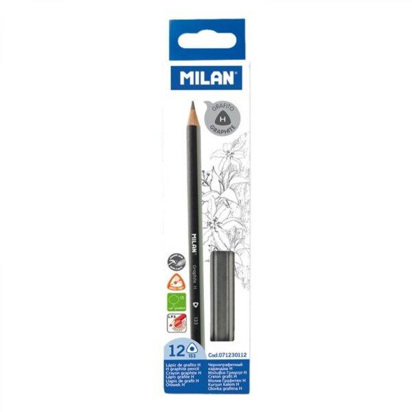 Олівець Н MILAN 071230112 чорнографітовий трикутний D2,0mm