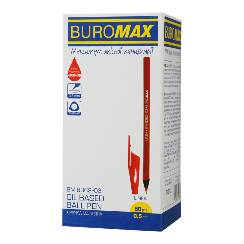 Ручка масляна червона, LINEA BM.8362-03