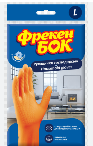 Фрекен БОК рукавички гумові господарчі розумна економія L new