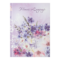 Записна книжка FLOWERS LANGUAGE, А6, 64 арк., клітинка, тверда обкладинка, мат. ламінація+лак, бузкова