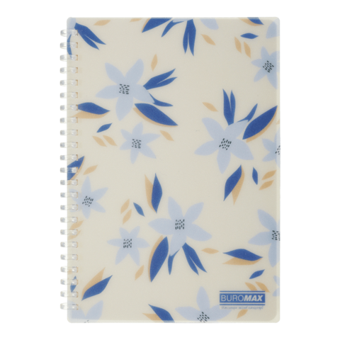 Зошит для записів MYOSOTIS ARABESKI, А5, 80 арк., клітинка, пластикова обкладинка, маренго BM.2587-53