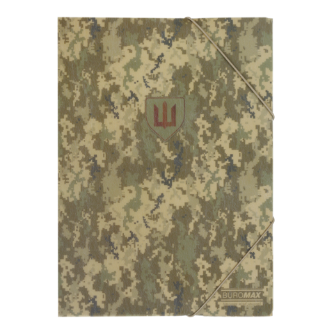 Папка на гумках MILITARY, А4, матовий непрозорий пластик, зелений BM.3908-04