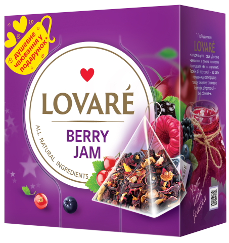 Чай квітковий 2г*15, пакет, "Berry Jam", LOVARE